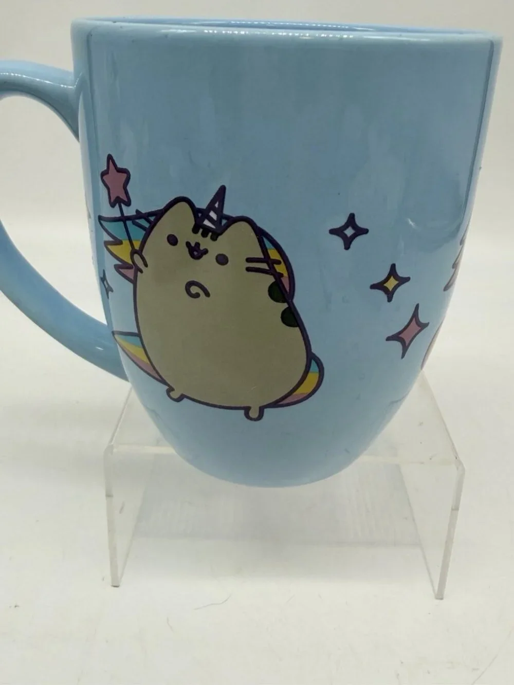 Pusheen The Cat Unicorn Pusheenicorn Light Blue Mug- 2023 Purple Crystal Star